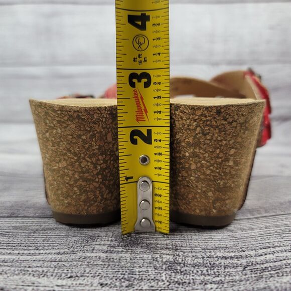 L’ARTISTE Thevana Leather Cork Wedge Sandals Women’s Size 37 US 6.5-7 - Picture 5 of 6